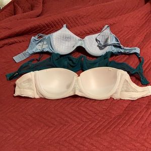 Three bras. 32DD.